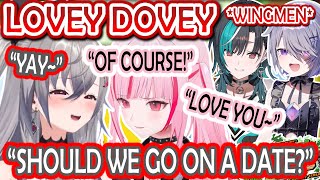 Calli And Riona Flirt With Each Other While Biboo And Chihaya Watch And Enable Them