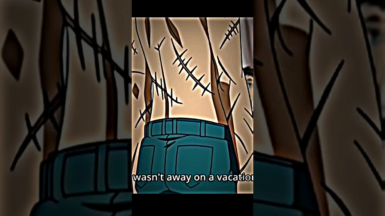 The boy show his body full of cut! 😈/ #shorts #body #anime #scary #evil