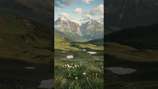 Golden Silence Over Swiss Alpine Meadows
