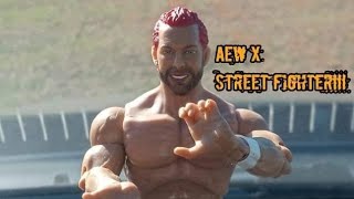 Jazwares AEW X Street Fighter Kenny Omega As Akuma GameStop Exclusive Unboxing Limited edition