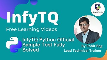 InfyTQ Python MCQs Solved! Free InfyTQ Study Videos for 2023 Batch by Talent Battle