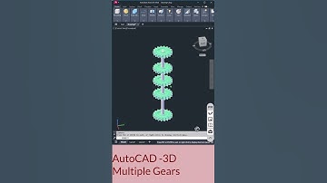 AutoCAD 3D   Multiple Gears #autocad3dtutorial  #shorts #cadd_engineer