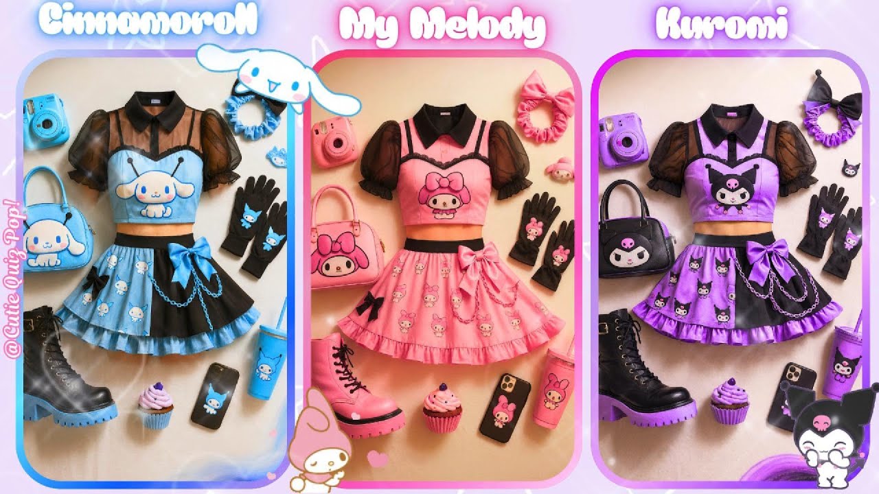 :💜💙💗Куроми против Корицы против Май Мелоди🎀| Битва стилей Санрио!✨ #lisaorlena #fypシ゚viral #sanri...