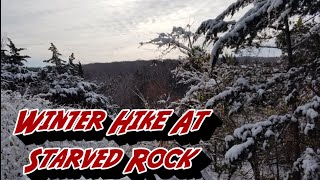 Winter Hike at Starved Rock in Utica, Illinois