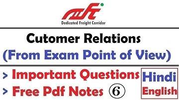 DFCCIL Customer Relations Important Questions Part-6