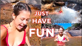 WILD SWIMMING, NATURAL SLIDES, &amp; JUMPING OFF ROCKS - Crystal creek QLD