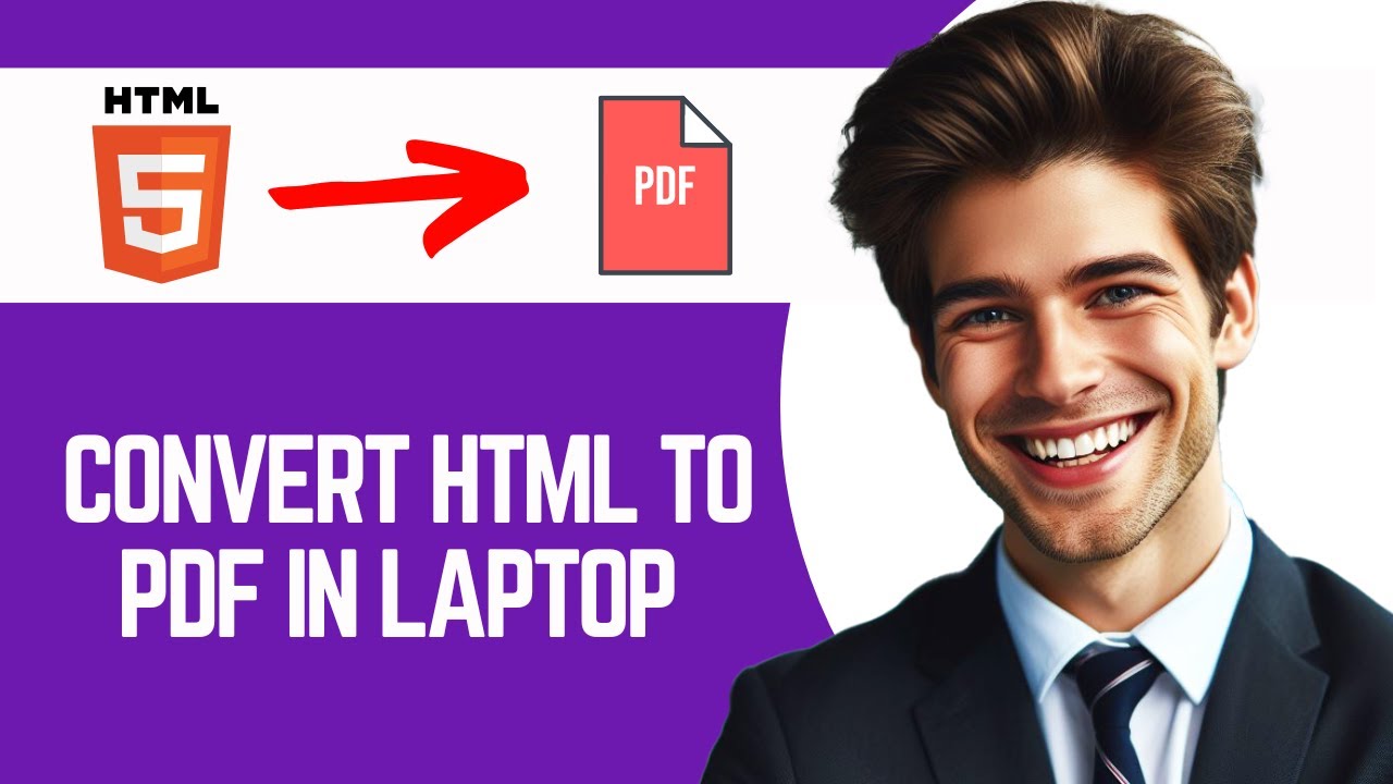 How To Convert Html To Pdf In Laptop - YouTube