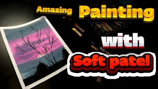 Easy and Simple soft pastel Landscape Painting for Beginners Step by step Tutorial