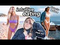 eating and WORKING OUT like NATACHA OCÉANE (intuitive eating, at-home HIIT workout, healthy balance)