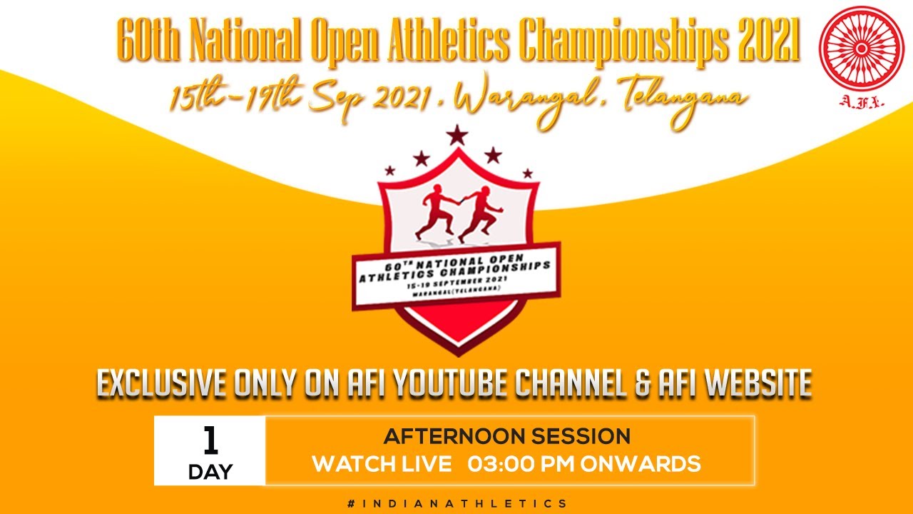 60th National Open Athletics Championships (NOAC) 2021 Warangal, Telangana - Day 1 Afternoon Session