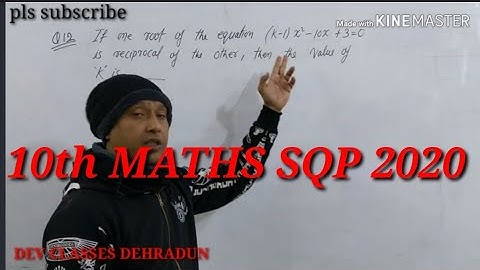 if one root of the equation ( k-1) X2-10x+3=0..CBSE 10 maths sqp