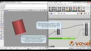Grasshopper 3D - Puntos desde Rhino Linea Pipe - Video 01