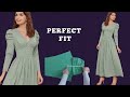 ✅ Long Dress Pattern Drafting | The Secret to a Perfect V-Neck & Puff Sleeves