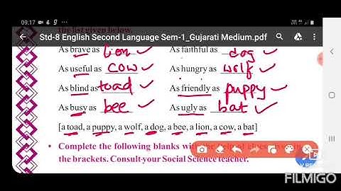 Saurabh Vidyalaya, Himmatnagar Std 8 English Unit 2 part 3 of 3