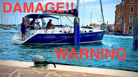 SAIL BOAT DOCKING IN A WINDY DAY (DAMAGE!)