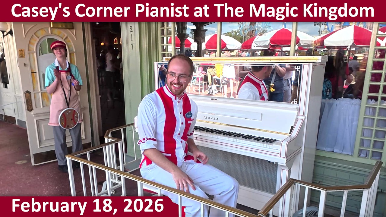 Casey's Corner Pianist at The Magic Kingdom - Piano Performance on Main Street U.S.A. at WDW