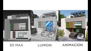 Modelado de Fachada Casa Habitación / Timelapse / 3d max -Lumion