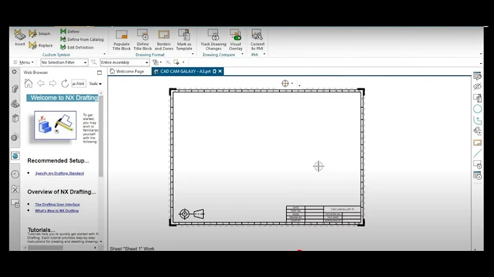 Siemens NX drafting template in NX1926