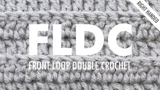 The Front Loop Double Crochet :: Crochet Abbreviation :: Right Handed