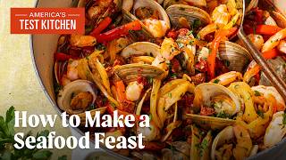 Seafood Feast: Portuguese Stew and Garlicky Shrimp  | America's Test Kitchen Full Episode (S23 E17)