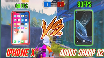 iPhone X vs Aquos Sharp R2 PUBG Mobile Test