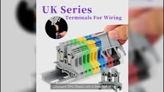 Superior UK Terminals Screw Clamp Connector for Wiring, Brass DIN Rail Connector, UK1.5N/2.5B/3N/5N/