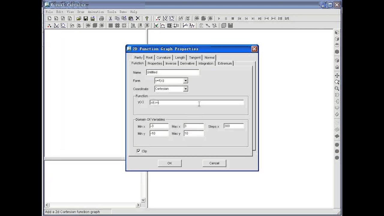 How to graph rational function with Visual Calculus