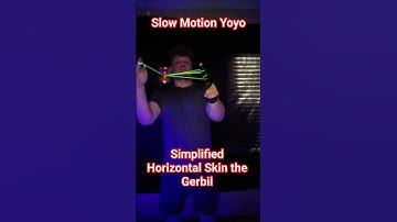 Slow Motion Yoyo(#49) Simplified Horizontal Skin The Gerbil #yoyo #yoyotricks #skills #slowed #fyp