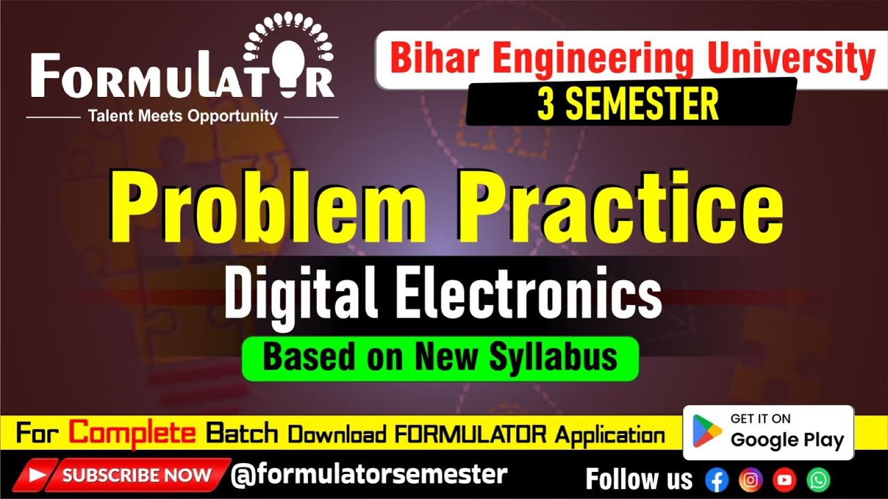 Digital Electronics Problem Practice | BEU 3rd Semester | New Syllabus