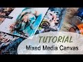 Микс-медийный холст. Мастер-класс // Mixed Media Canvas Tutorial