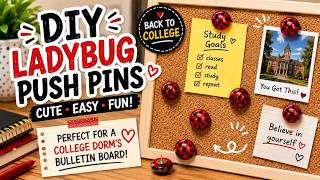 Upgrade Your College Kid's Bulletin Board | Easy DIY Push Pins