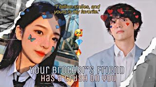 Your brother's friend has a crush on you || Taehyung Oneshot FF