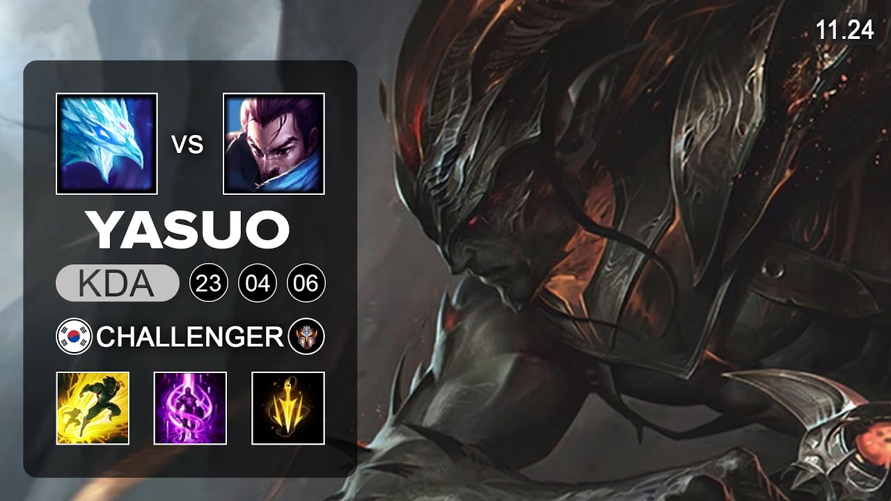 Yasuo Mid vs Anivia - KR Challenger - PreSeason 12 Patch 11.24