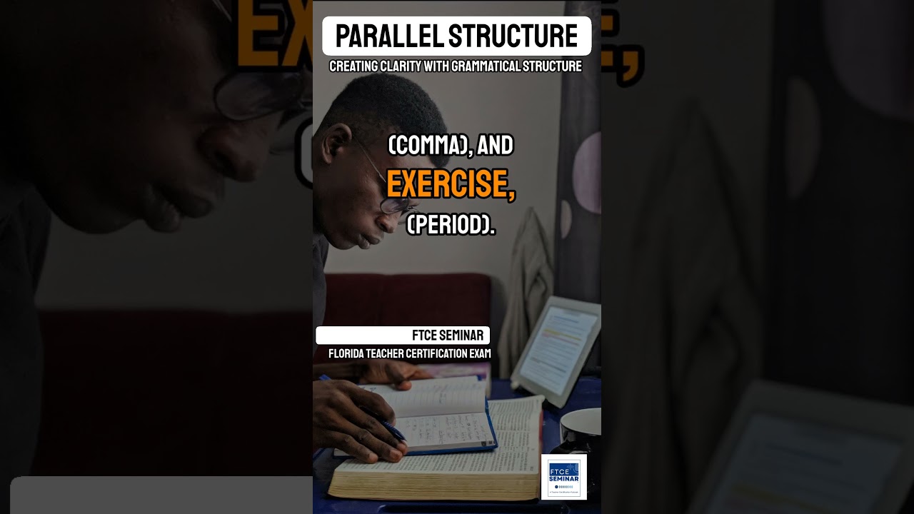 FTCE 60 Sec Review: English Subtest - Parallel Structure #ftce #englishlearning #literarydevices FTCE 60 Sec Review: English Subtest - Parallel Structure #ftce #englishlearning #literarydevices
