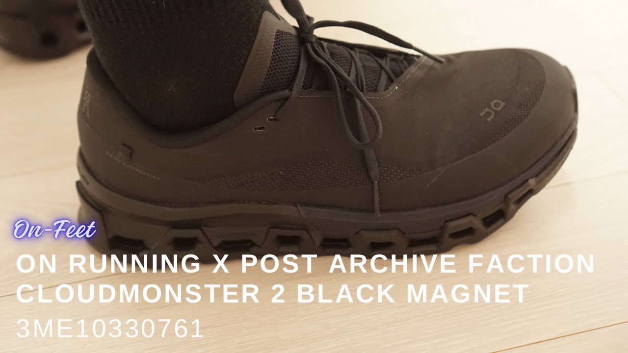 On Running x Post Archive Faction (Paf) Cloudmonster 2 Black