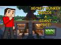 I Built A Secret Underground Bunker Inside a Giant Tree in Minecraft!