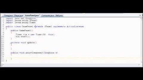 Java Game Tutorial - Pong 03-02 GamePanel