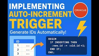 How to Add Auto Increment with Trigger in Oracle? [ Web App with Oracle Apex ]