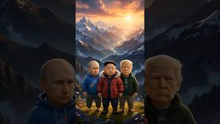 Baby Trump, Baby Putin & Baby Kim Jong Un On An Epic Mountain Adventure
