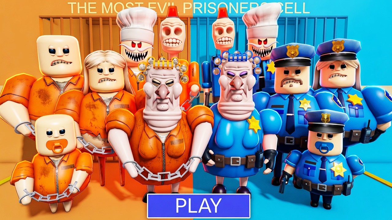 ALL MORPHS PRISONER VS POLICE PRISON RUN Obby New Update - Roblox All ...