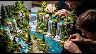 Building a Waterfall the Size of Your Hand — Incredible Miniature Diorama Build