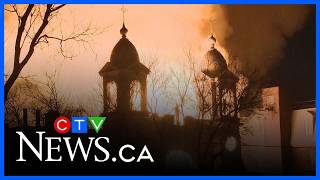 Major fire rips through Montreal church