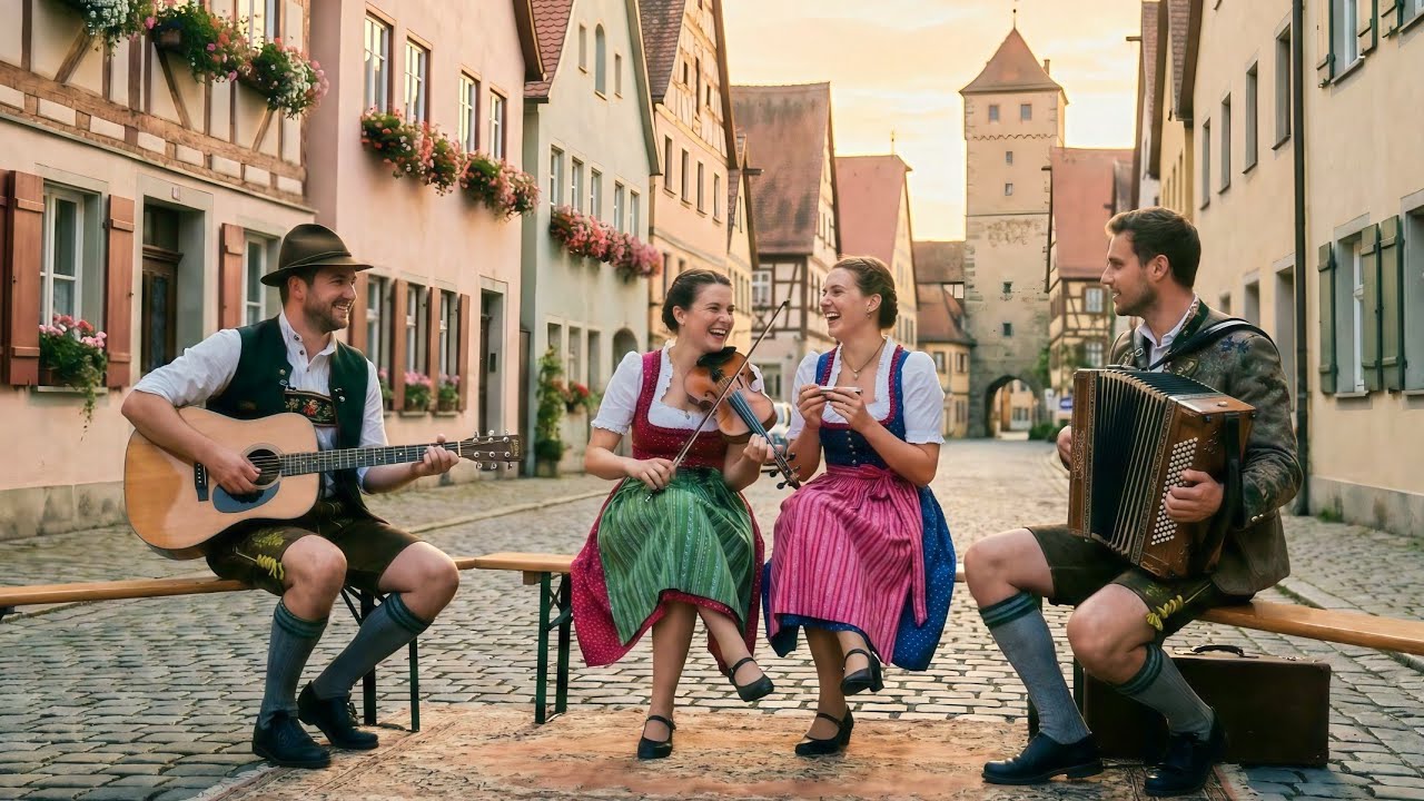 Romance at Dusk in the Alps | Flamenco Strings & Alpine Folk Harmony