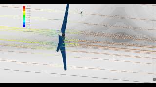 flow simiulation with solidworks on wind turbine blades