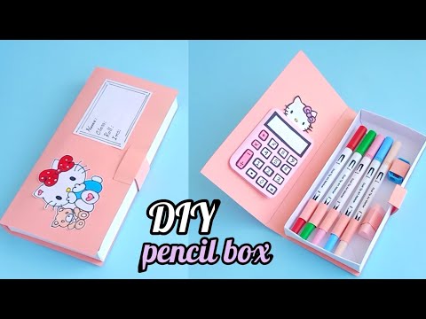 How to make a paper pencil box | DIY paper pencil box idea /Easy Origami box tutorial / Origami