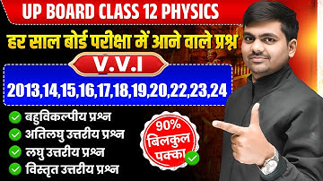 Class 12 Physics Most Important Questions [2013-2024] | UP Board 12th Physics VVI Questions