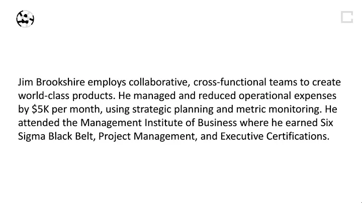 James Brookshire - Former General Manager at The C...