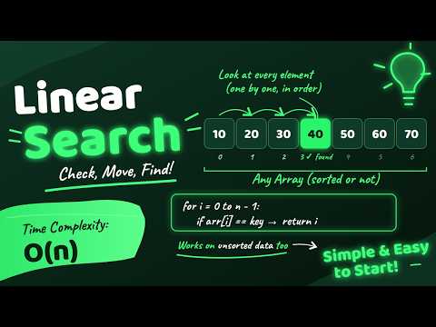 Linear Search Algorithm — Full Concept + Example + Code