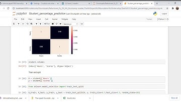 Student percentage prediction   Jupyter Notebook   Google Chrome 2020 11 13 15 42 53