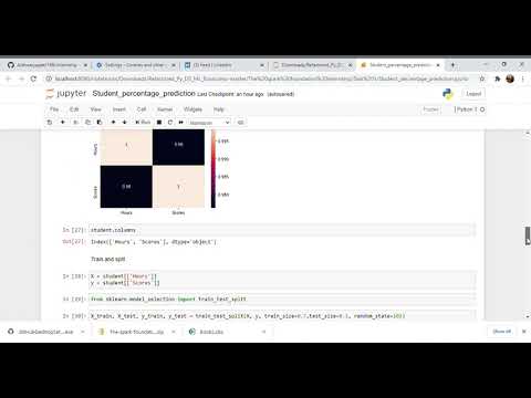 Student percentage prediction   Jupyter Notebook   Google Chrome 2020 11 13 15 42 53